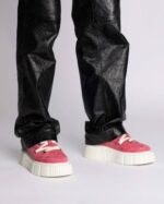 INUIKII Women Pink Matilda Suede Low Footwear B8TL55 - Image 4