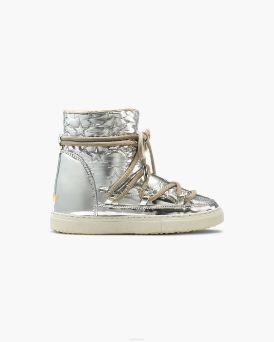 inuikii_women_silver_bomber_star_wedge_footwear_b8tl116.jpg INUIKII Women Silver Bomber Star Wedge Footwear B8TL116 - Image 1