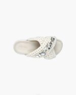INUIKII Women True White Woven Stones Footwear B8TL2 - Image 2