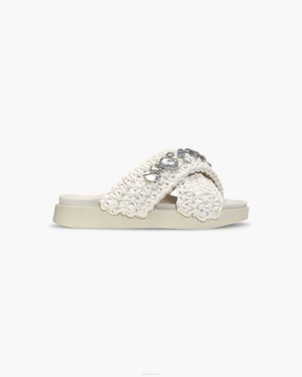 INUIKII Women True White Woven Stones Footwear B8TL2