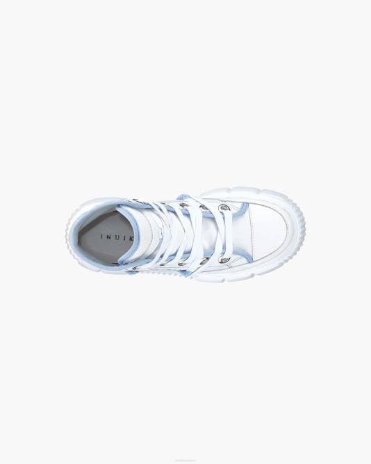 INUIKII Women White / Blue Matilda Canvas Bicolor Footwear B8TL30 - Image 3