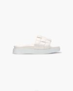 INUIKII Women White Braided Vegan Footwear B8TL95