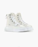 INUIKII Women White Matilda Leather High Footwear B8TL50 - Image 2