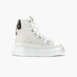 INUIKII Women White Matilda Leather High Footwear B8TL50