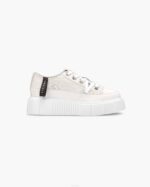 INUIKII Women White Matilda Leather Low Footwear B8TL52