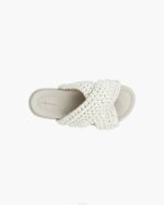 INUIKII Women White Woven Footwear B8TL3 - Image 2
