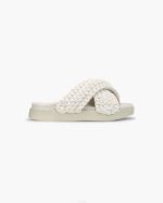 INUIKII Women White Woven Footwear B8TL3