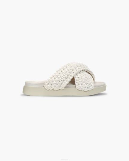 INUIKII Women White Woven Footwear B8TL3