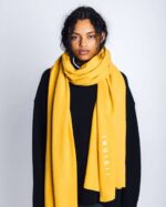 INUIKII Women Yellow Oversized Wool Scarf Accessories B8TL309